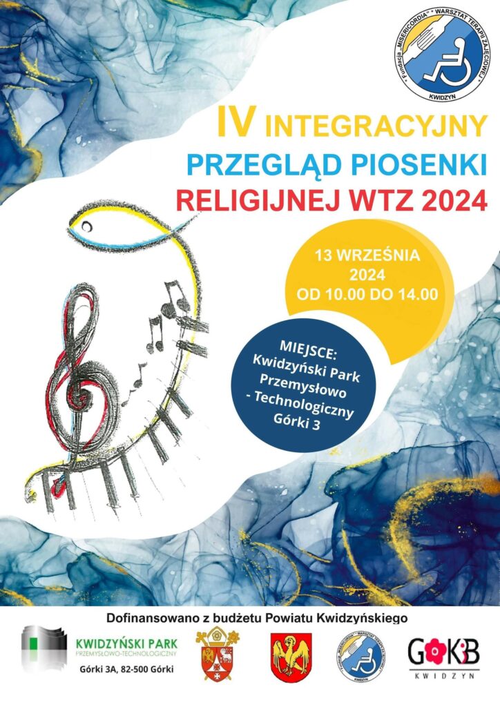 Plakat informujący o IV Integracyjnym Przeglądzie Piosenki Religijnej