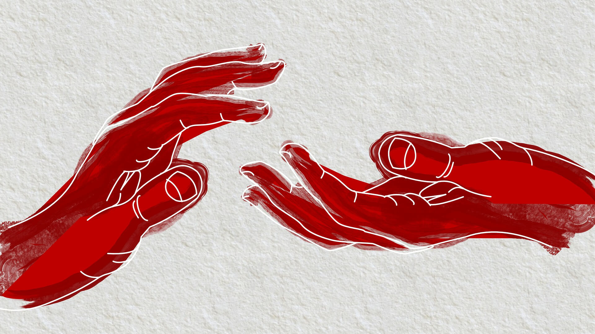 Ilustracja podawania ręki drugiej osobie
